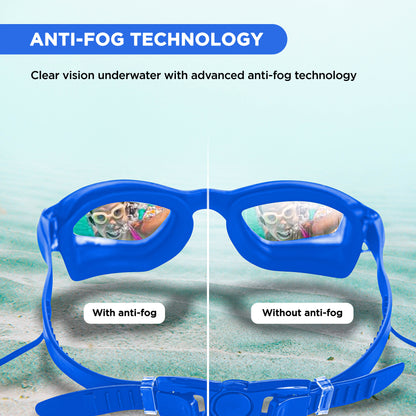 EOL/ ENDLESS EL1005 Stylische Schwimmbrille mit Anti-Beschlag und UV-Schutz | Material: Silikon, PU | Angeschlossene Ohrbügel und verstellbares Band | Weiche Silikondichtung für Auslaufschutz | Mit Hartschalenetui