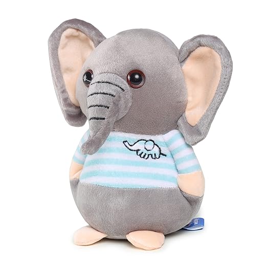 Webby Weiches Plüschtier Elefant 20 cm (blau & grau) | Superweiche Plüschtiere | Komfortkissen | Stofftier für Kinder und Erwachsene | Anti-Stress-Geschenk | Hohe Qualität