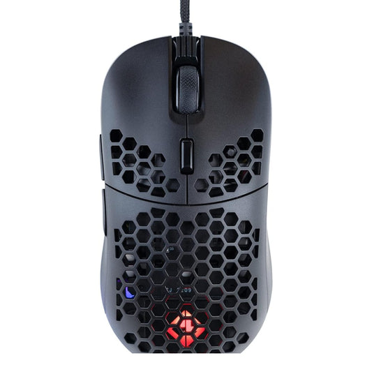 Cosmic Byte Kilonova 3370IC PRO X-Light kabelgebundene Gaming-Maus, 65 Gramm, Pixart 3370 Sensor, DIY-Hot-Swap-fähige Schalter, 0,8 mm PTFE-Füße, einstellbare Entprellungsrate, einstellbare LOD, Software (schwarz)