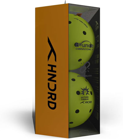 Delta P500 Pro Outdoor-Pickleballs (4er-Pack) | Neongelb | 40-Loch-Design | Langlebige Bälle mit hohem Sprungverhalten für Outdoor-Plätze | Ideal für Wettkämpfe und Freizeitspiele