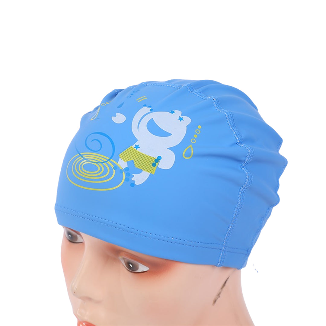 Endless EL1017 Bequeme PU-Badekappe mit Cartoon-Design | Material: PU | Elastische wasserdichte Badekappe für lange und kurze Haare mit dickerem Rand | Für Kinder