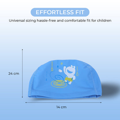 Endless EL1017 Bequeme PU-Badekappe mit Cartoon-Design | Material: PU | Elastische wasserdichte Badekappe für lange und kurze Haare mit dickerem Rand | Für Kinder