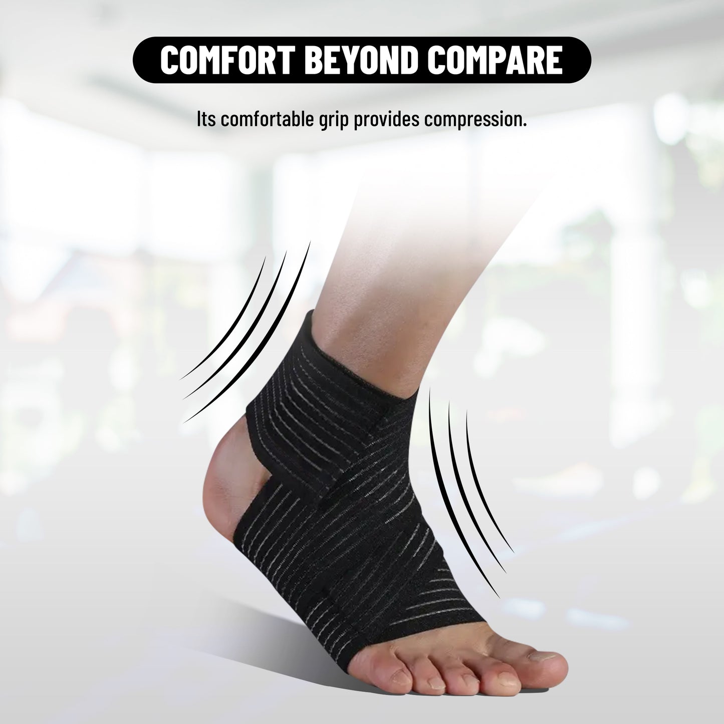 Endless Slip-in Ankle Support Brace Pair | Material: Neoprene &amp; Polyester | For Plantar Fasciitis Neorapathy Relief Sport for Men &amp; Women | Pain Relief, Gym, Sport, Exercise, Training, Cycling