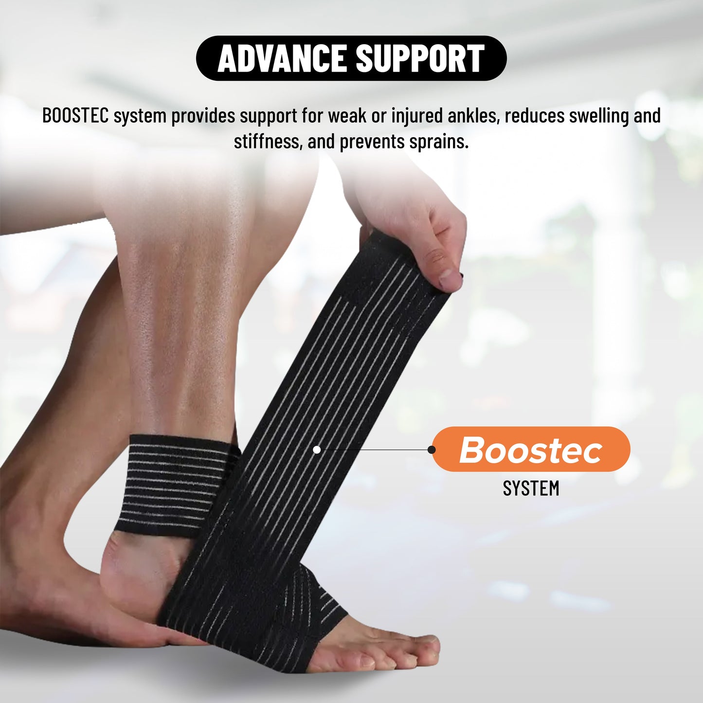 Endless Slip-in Ankle Support Brace Pair | Material: Neoprene &amp; Polyester | For Plantar Fasciitis Neorapathy Relief Sport for Men &amp; Women | Pain Relief, Gym, Sport, Exercise, Training, Cycling