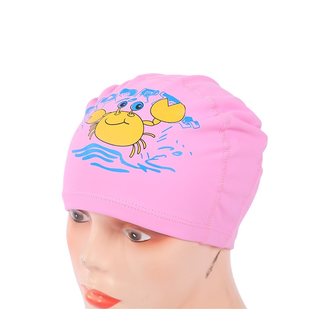 Endless EL1017 Bequeme PU-Badekappe mit Cartoon-Design | Material: PU | Elastische wasserdichte Badekappe für lange und kurze Haare mit dickerem Rand | Für Kinder