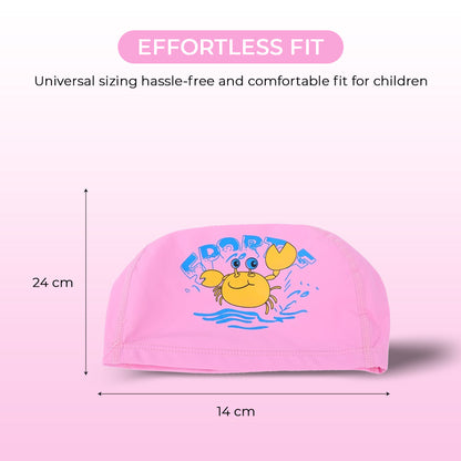 Endless EL1017 Bequeme PU-Badekappe mit Cartoon-Design | Material: PU | Elastische wasserdichte Badekappe für lange und kurze Haare mit dickerem Rand | Für Kinder