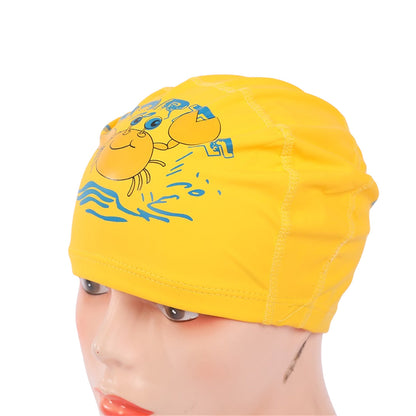 Endless EL1017 Bequeme PU-Badekappe mit Cartoon-Design | Material: PU | Elastische wasserdichte Badekappe für lange und kurze Haare mit dickerem Rand | Für Kinder