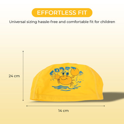 Endless EL1017 Bequeme PU-Badekappe mit Cartoon-Design | Material: PU | Elastische wasserdichte Badekappe für lange und kurze Haare mit dickerem Rand | Für Kinder