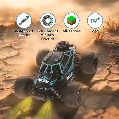 FUNFY bürstenloser Motor, 4WD RC-Auto im Maßstab 1:16 | Schwarz | ABS-Kunststoff und Metall | Geeignet für rasante Offroad-Abenteuer | Maximalgeschwindigkeit 35 km/h | Anpassbare Geschwindigkeitseinstellungen | Für Kinder