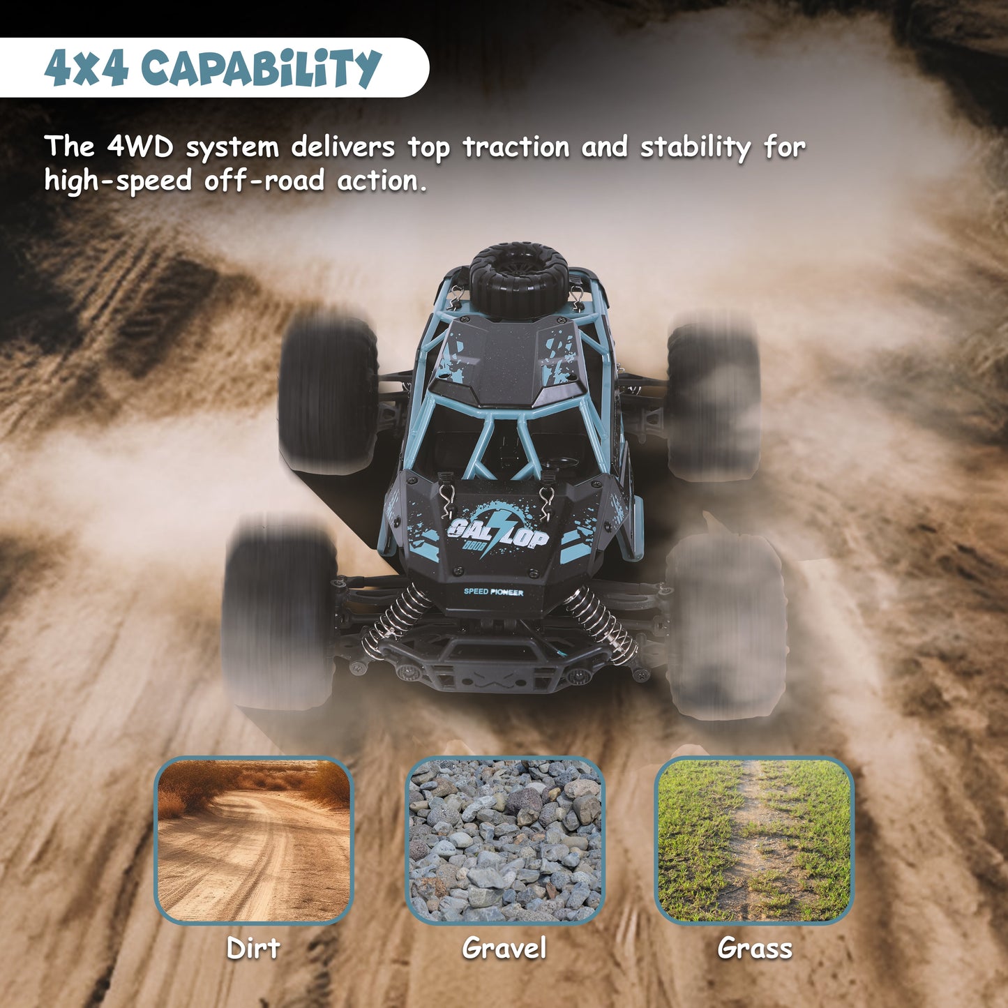 FUNFY bürstenloser Motor, 4WD RC-Auto im Maßstab 1:16 | Schwarz | ABS-Kunststoff und Metall | Geeignet für rasante Offroad-Abenteuer | Maximalgeschwindigkeit 35 km/h | Anpassbare Geschwindigkeitseinstellungen | Für Kinder