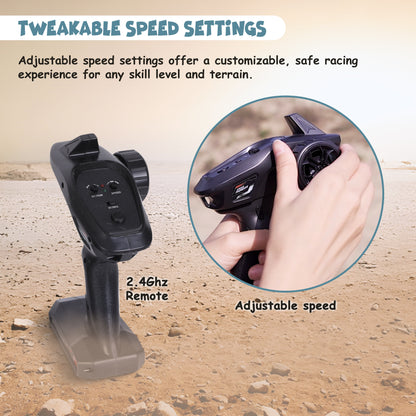FUNFY bürstenloser Motor, 4WD RC-Auto im Maßstab 1:16 | Schwarz | ABS-Kunststoff und Metall | Geeignet für rasante Offroad-Abenteuer | Maximalgeschwindigkeit 35 km/h | Anpassbare Geschwindigkeitseinstellungen | Für Kinder