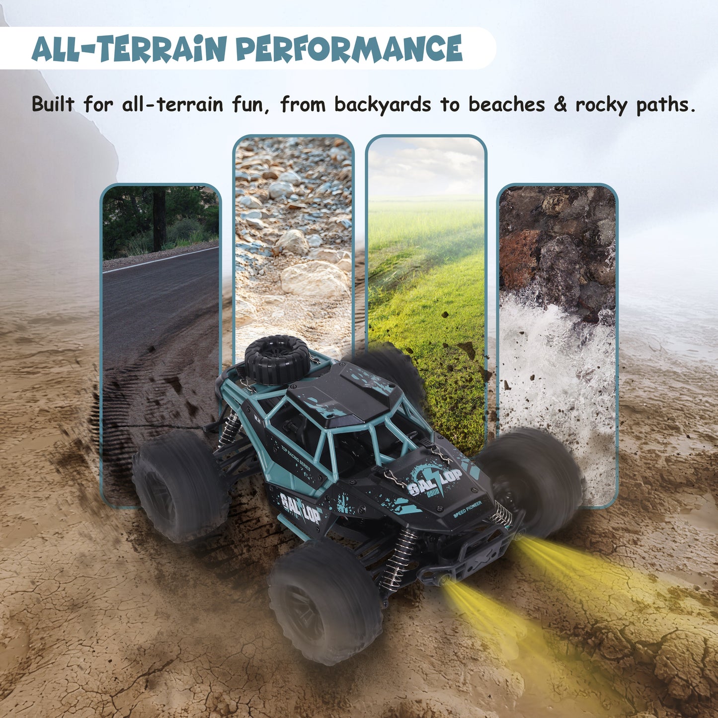 FUNFY bürstenloser Motor, 4WD RC-Auto im Maßstab 1:16 | Schwarz | ABS-Kunststoff und Metall | Geeignet für rasante Offroad-Abenteuer | Maximalgeschwindigkeit 35 km/h | Anpassbare Geschwindigkeitseinstellungen | Für Kinder