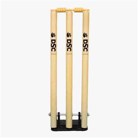 DSC DSC SPRING STUMP SET Set of 3 stumps & 2 bails (with iron base) CRICKET STUMPS SET - MENS-2024