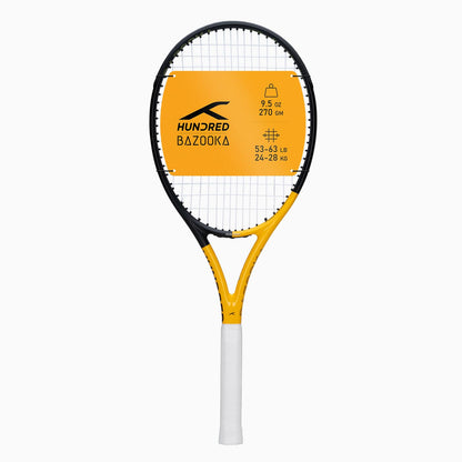 Hundred Bazooka Tennisschläger mit Vollbespannung | 1 Punkt kopflastig | Griffgröße 2 (10,8 cm) | 270 Gramm