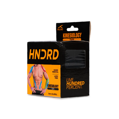HUNDRED Kinesiologie-Tape Größe: 5 Meter | Unisex | Material: Baumwolle/Elastan | Linderung von Muskelkater und Schmerzen | Steigerung der Leistungsfähigkeit, Durchblutung und Körperwahrnehmung | Vorbeugung zukünftiger Verletzungen