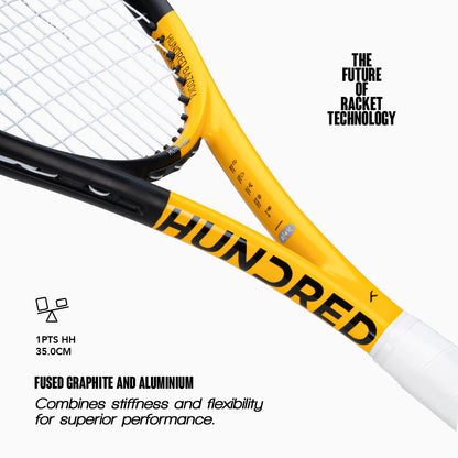 Hundred Bazooka Tennisschläger mit Vollbespannung | 1 Punkt kopflastig | Griffgröße 2 (10,8 cm) | 270 Gramm