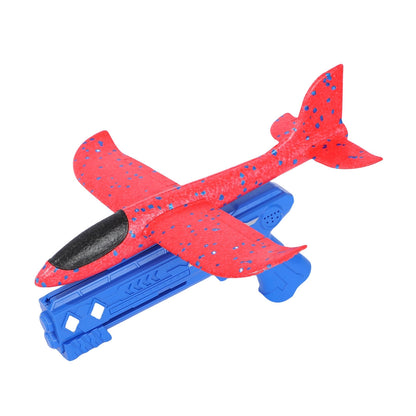 FUNFY Flugzeug-Startpistole aus Schaumstoff für draußen | EPP-Polymer und Kunststoff | Blau und Rot | 2 Segelflugzeuge für aufregende Abenteuer in der Luft | Bietet Kindern stundenlange Unterhaltung