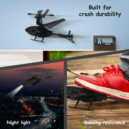 FUNFY Neuer modischer, kreativer ferngesteuerter Spielzeughubschrauber | Schwarz | Größe: 4 Zoll | ABS-Kunststoff | Tragbar, leicht, kinderfreundliches Design, perfekt als Geburtstagsgeschenk | für Kinder