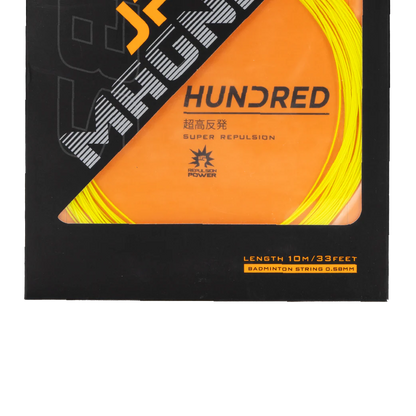 Hundred JP58 Magnite Badmintonsaite – 0,58 mm, ultradünn, Kraft und Präzision (10 m)