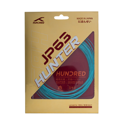 Hundred JP63 Hunter Badmintonsaiten – 0,70 mm, langlebige Kontrolle und kraftvolle Leistung (10 m)