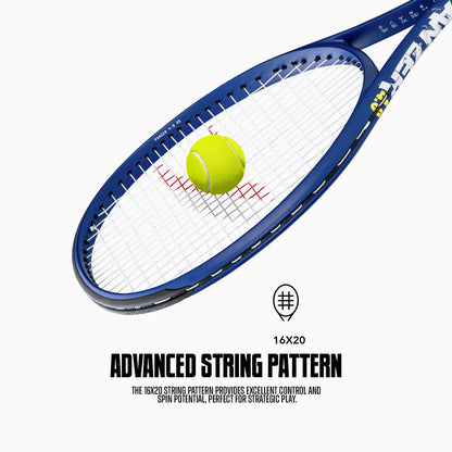 Hundred Panzer Strung Tennis Racket with Full Cover | 3 Points Head Heavy | Grip Size 2 (4 1/4 inches) | 253 grams