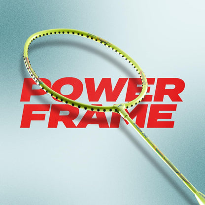 HUNDRED Powertek 200 PRO Badminton Racket with Head Cover (Size: Standard, Grip Size: G5) | Strung | Material: Aluminum | For advanced players | Weight: 95 grams | Maximum string tension - 18-20lbs