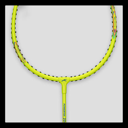 HUNDRED Powertek 200 PRO Badminton Racket with Head Cover (Size: Standard, Grip Size: G5) | Strung | Material: Aluminum | For advanced players | Weight: 95 grams | Maximum string tension - 18-20lbs