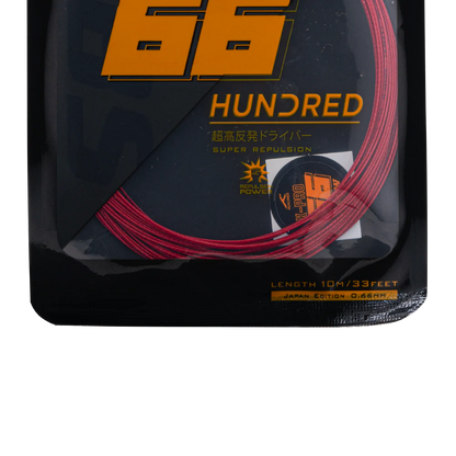 Hundred 66X Pro Badminton-Saite – 0,66 mm Multifilament, präzise Kontrolle und professionelles Spielgefühl (10 m)