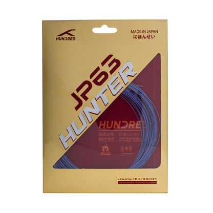 Hundred JP63 Hunter Badmintonsaiten – 0,70 mm, langlebige Kontrolle und kraftvolle Leistung (10 m)