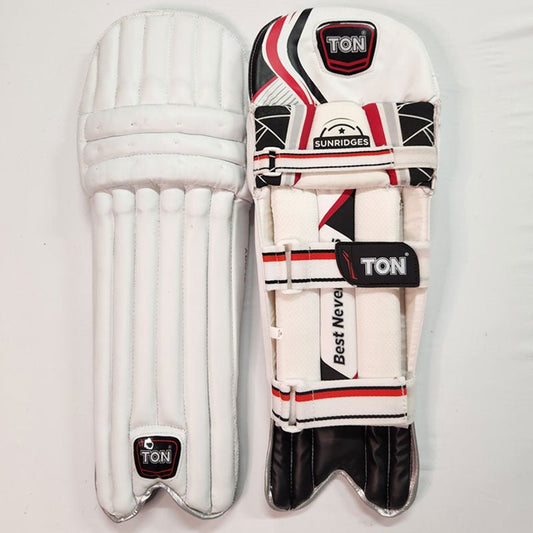 SS TON Glory Batting Leg Guards for Men and Boys | Color: White | Size: Youth | Right Handed | Closure Type: Velcro | Leg Guards for Cricket | Cricket Safety Equipment | Cricket Pads