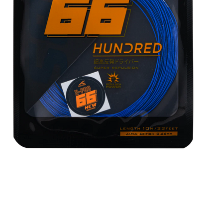 Hundred 66X Pro Badminton-Saite – 0,66 mm Multifilament, präzise Kontrolle und professionelles Spielgefühl (10 m)