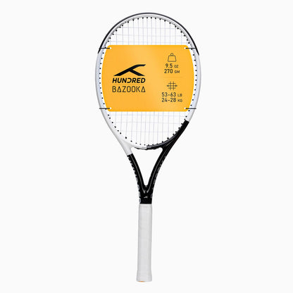 Hundred Bazooka Tennisschläger mit Vollbespannung | 1 Punkt kopflastig | Griffgröße 2 (10,8 cm) | 270 Gramm