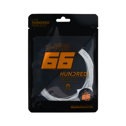 Hundred 66X Pro Badminton-Saite – 0,66 mm Multifilament, präzise Kontrolle und professionelles Spielgefühl (10 m)