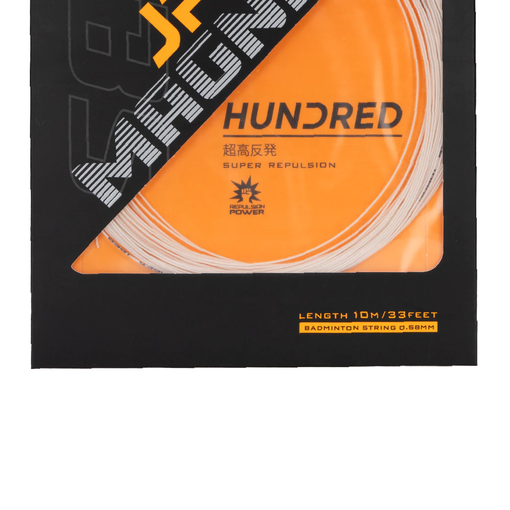 Hundred JP58 Magnite Badmintonsaite – 0,58 mm, ultradünn, Kraft und Präzision (10 m)