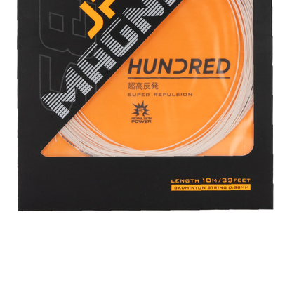 Hundred JP58 Magnite Badmintonsaite – 0,58 mm, ultradünn, Kraft und Präzision (10 m)