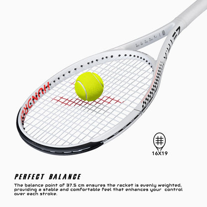 Hundred Zeta X Tennisschläger, bespannt, mit Vollschutzhülle | 9-Punkte-Kopfschwer | Griffgröße 2 (10,8 cm) | 249 Gramm